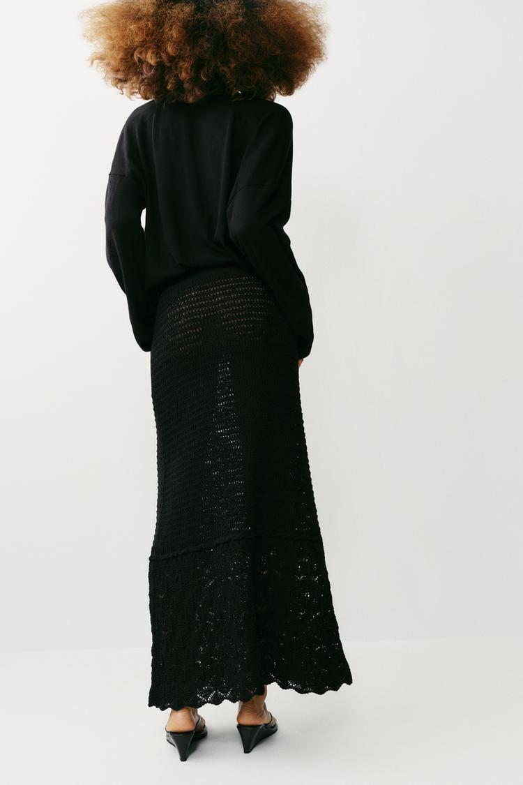 POINTELLE KNIT MAXI SKIRT
