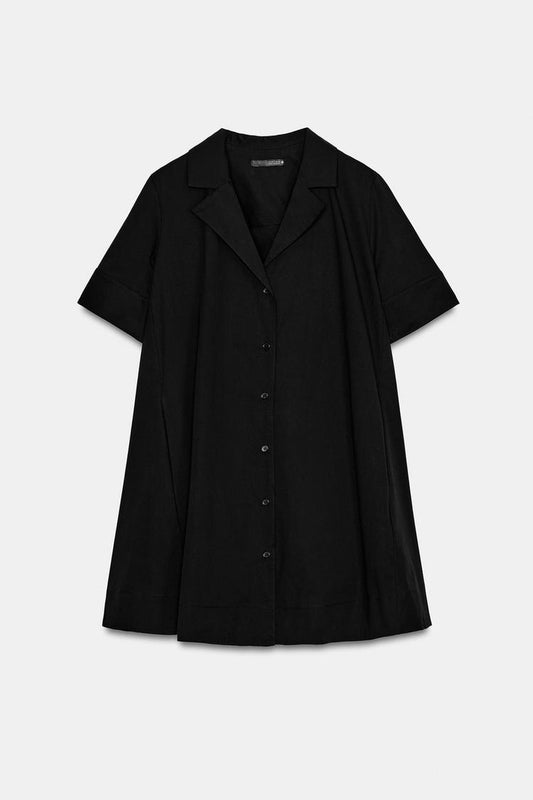 SHORT POPLIN DRESS
