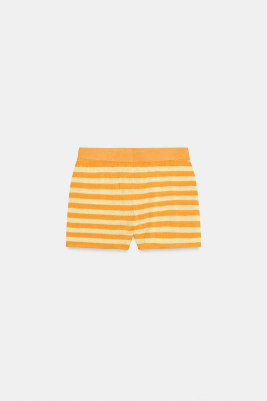 STRIPED KNIT SHORTS