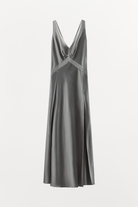 LONG SATIN DRESS