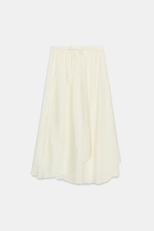 FLOWING MIDI SKIRT