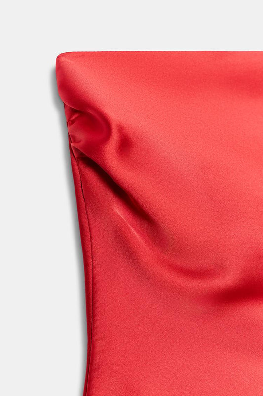 SATIN BANDEAU TOP
