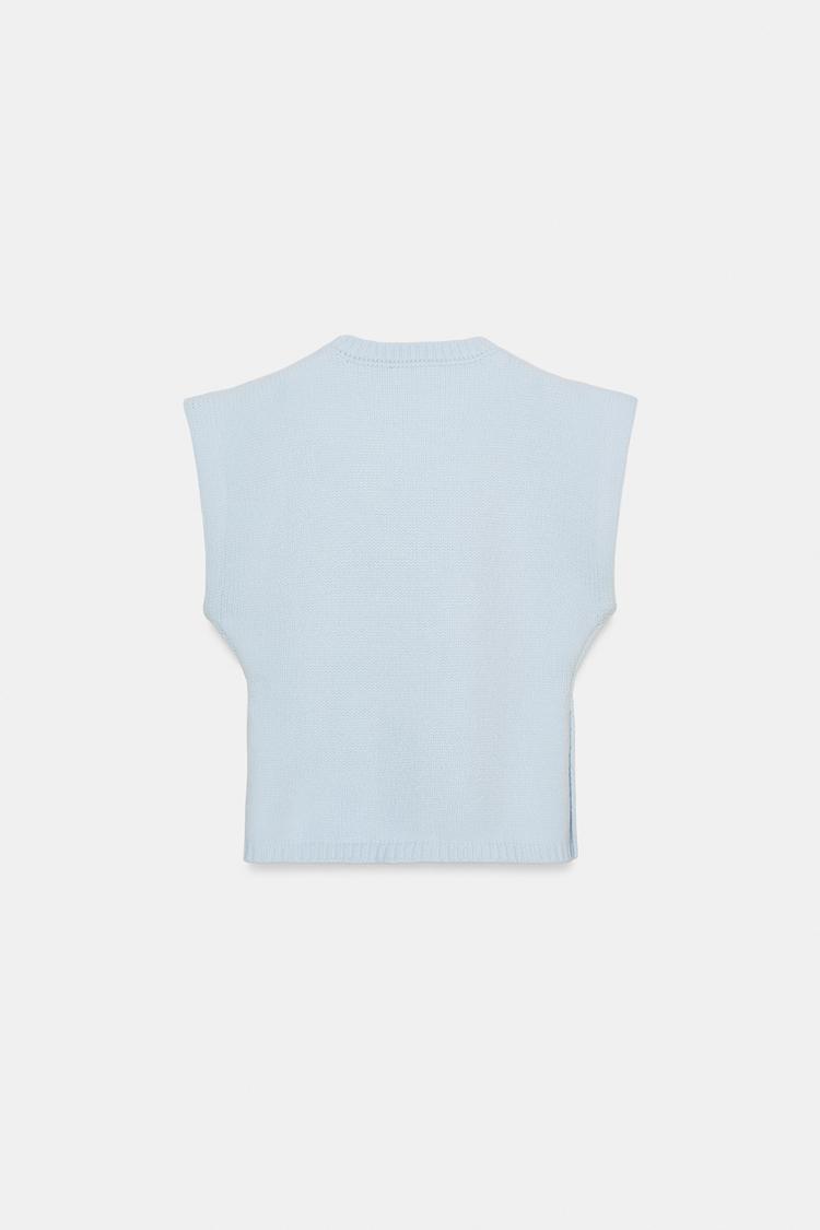 KNIT WAISTCOAT WITH DEFINED SHOULDERS