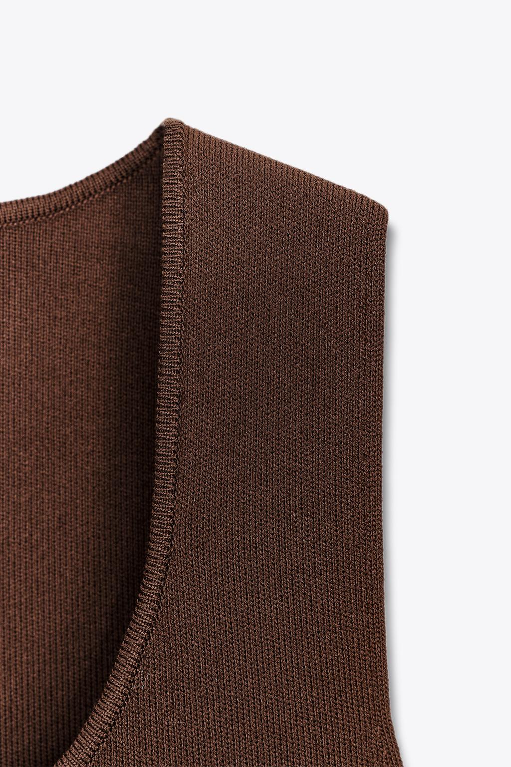 CONTRAST KNIT DRESS