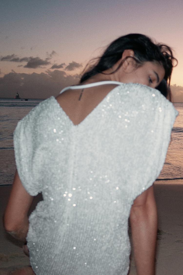 SEQUINNED MINI DRESS