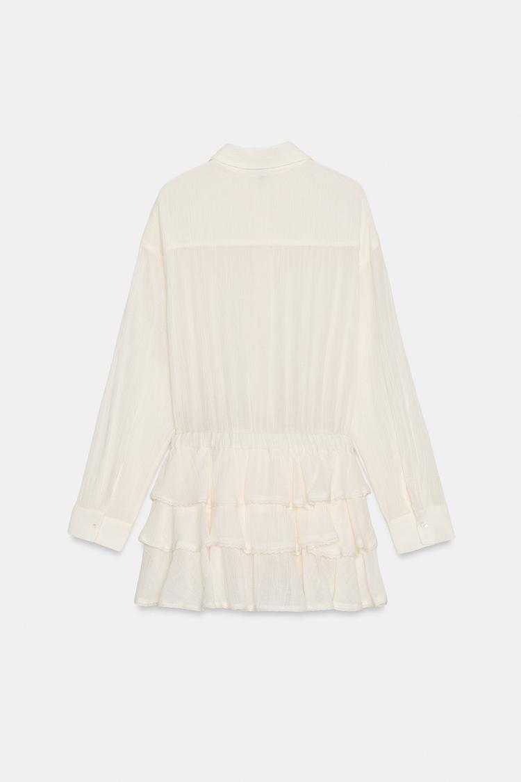 CHIFFON RUFFLED JUMPSUIT DRESS