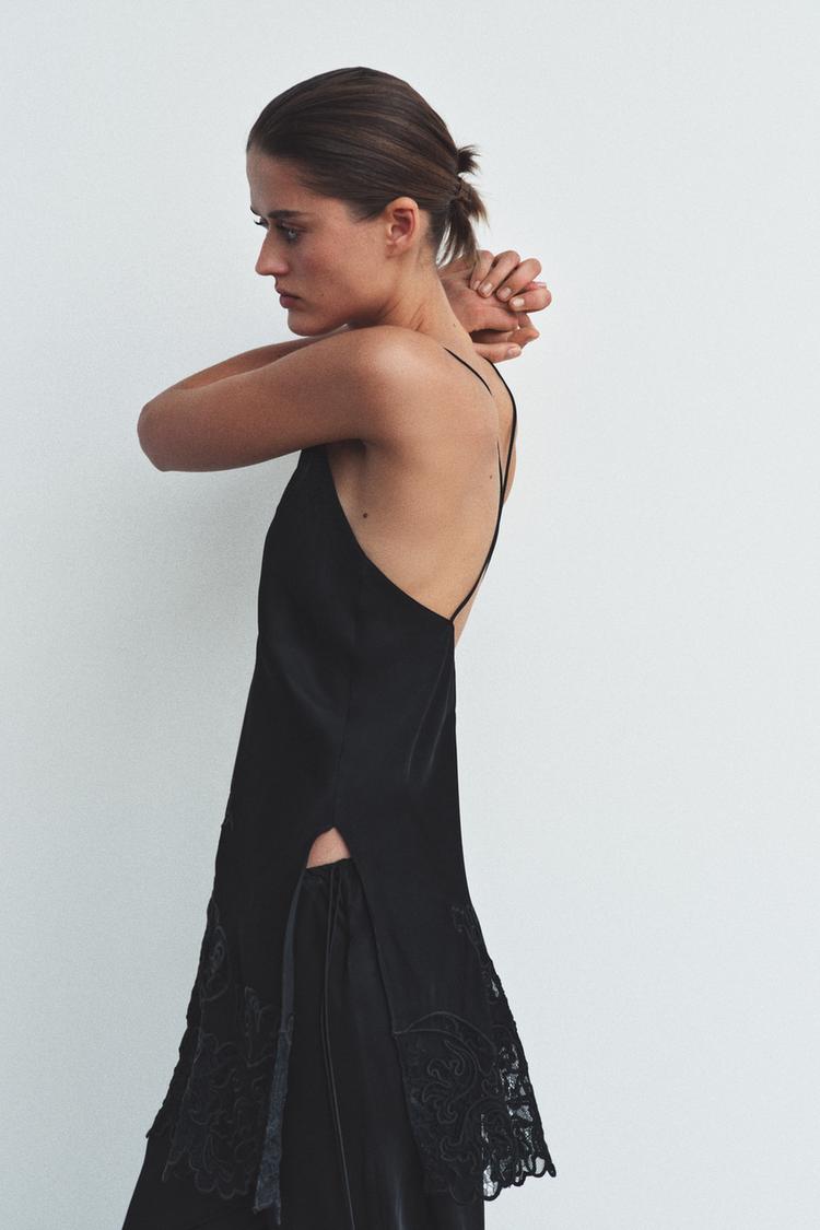 100% VISCOSE EMBROIDERED STRAPPY TOP