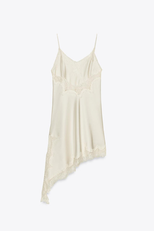 ASYMMETRIC LACE DRESS