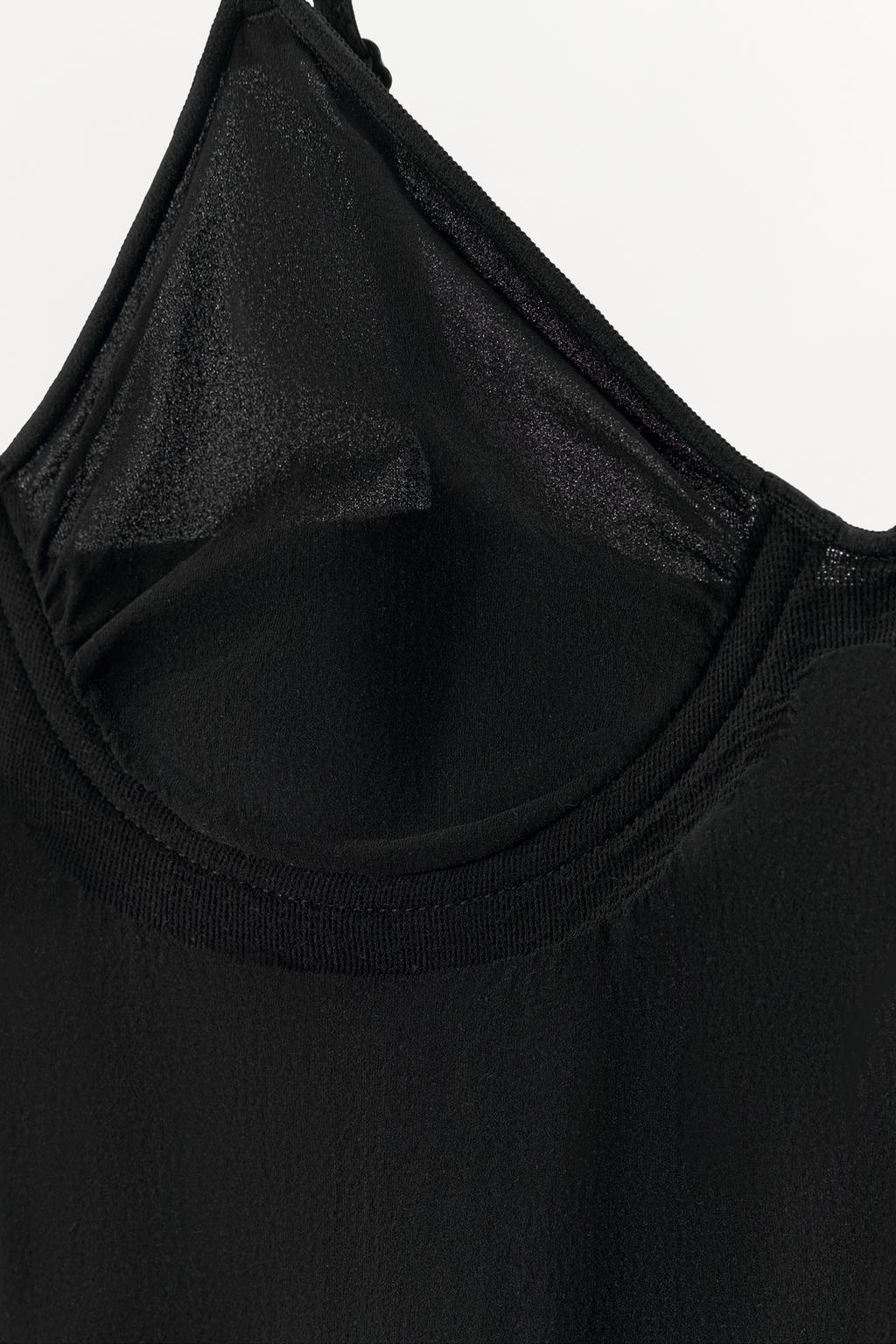 SHEER BODYSUIT WITH POLYAMIDE STRAPS