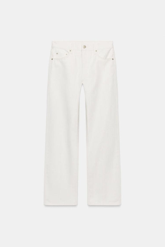 MID-WAIST STRAIGHT LEG JEANS