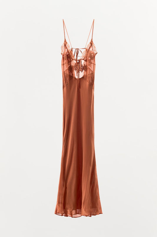 GEORGETTE EMBROIDERED BEADED DRESS