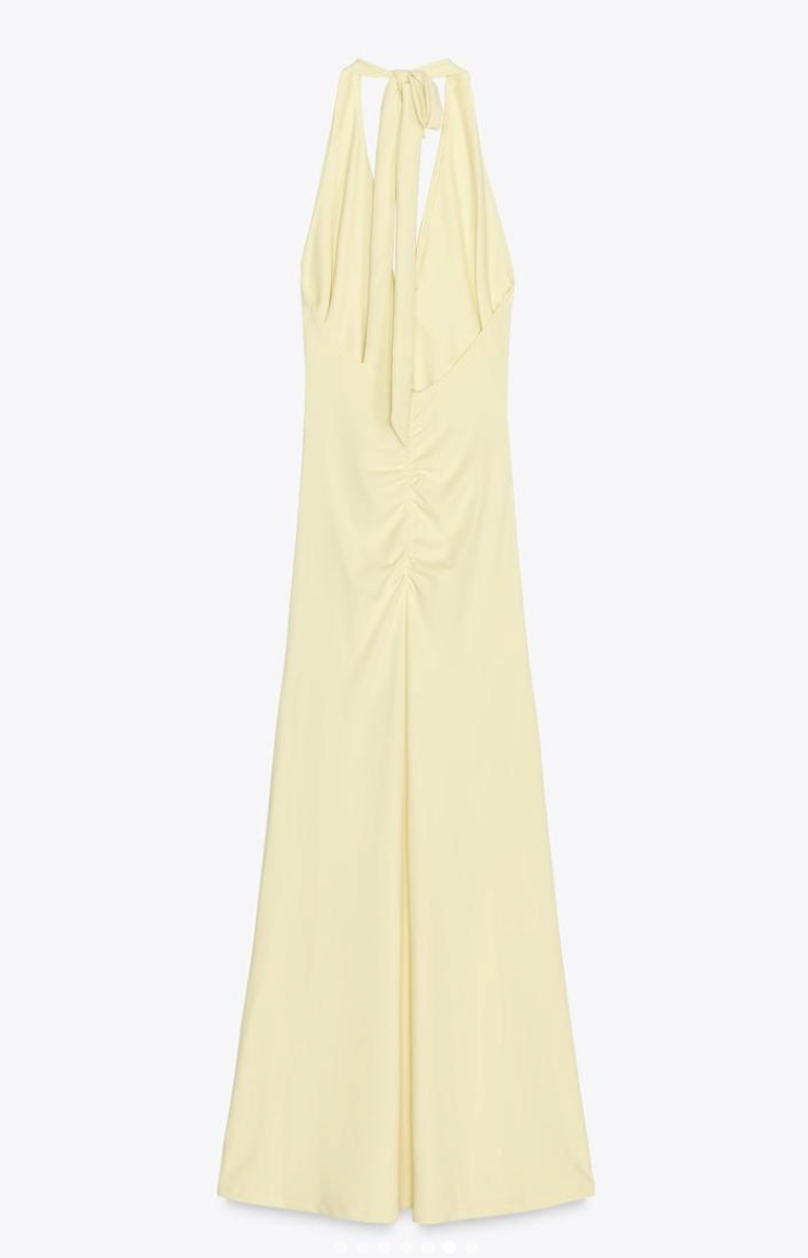 POLYAMIDE HALTER LONG DRESS