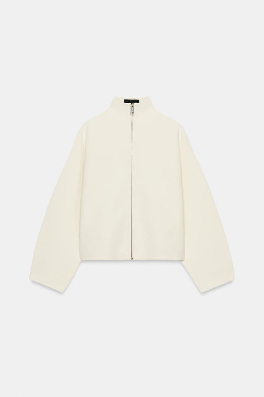 ZIP-UP KNIT CARDIGAN