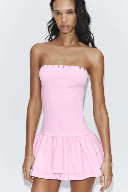 RUFFLED MINI DRESS