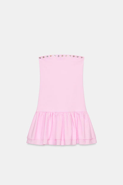 RUFFLED MINI DRESS