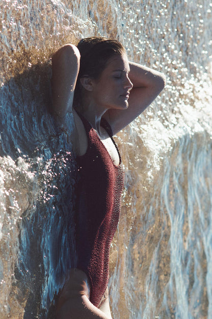 TEXTURED SWIMSUIT