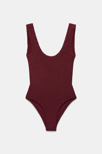 TEXTURED SWIMSUIT