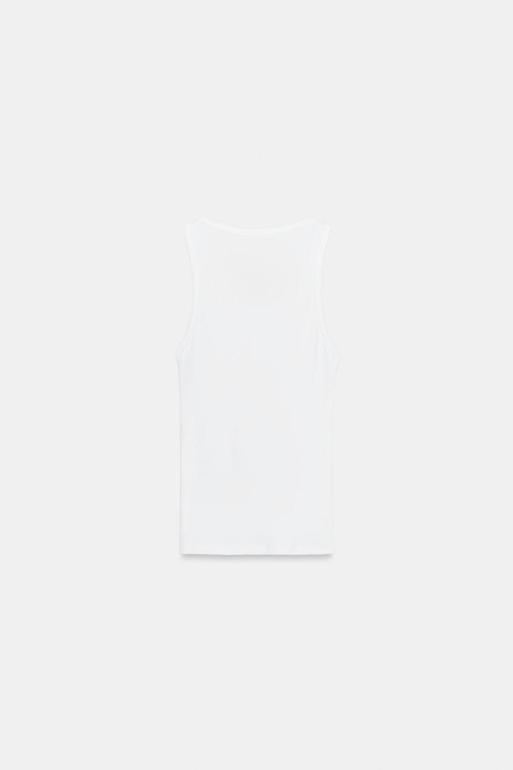 RIBBED BUTTON TOP