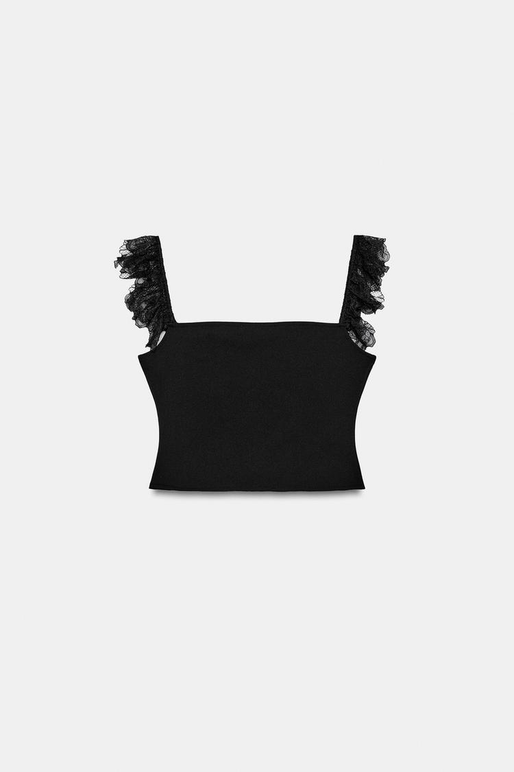 CORSETRY-INSPIRED LACE TOP