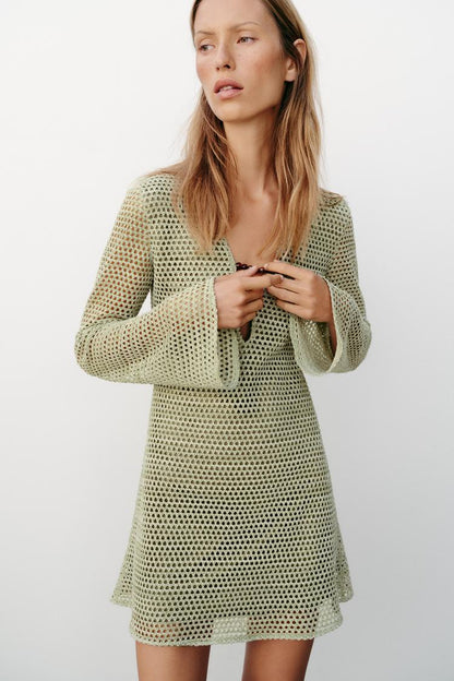 CROCHET MINI DRESS