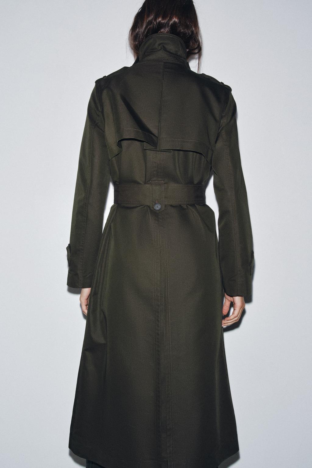 WATER REPELLENT DOUBLE-BREASTED TRENCH COAT ZW COLLECTION