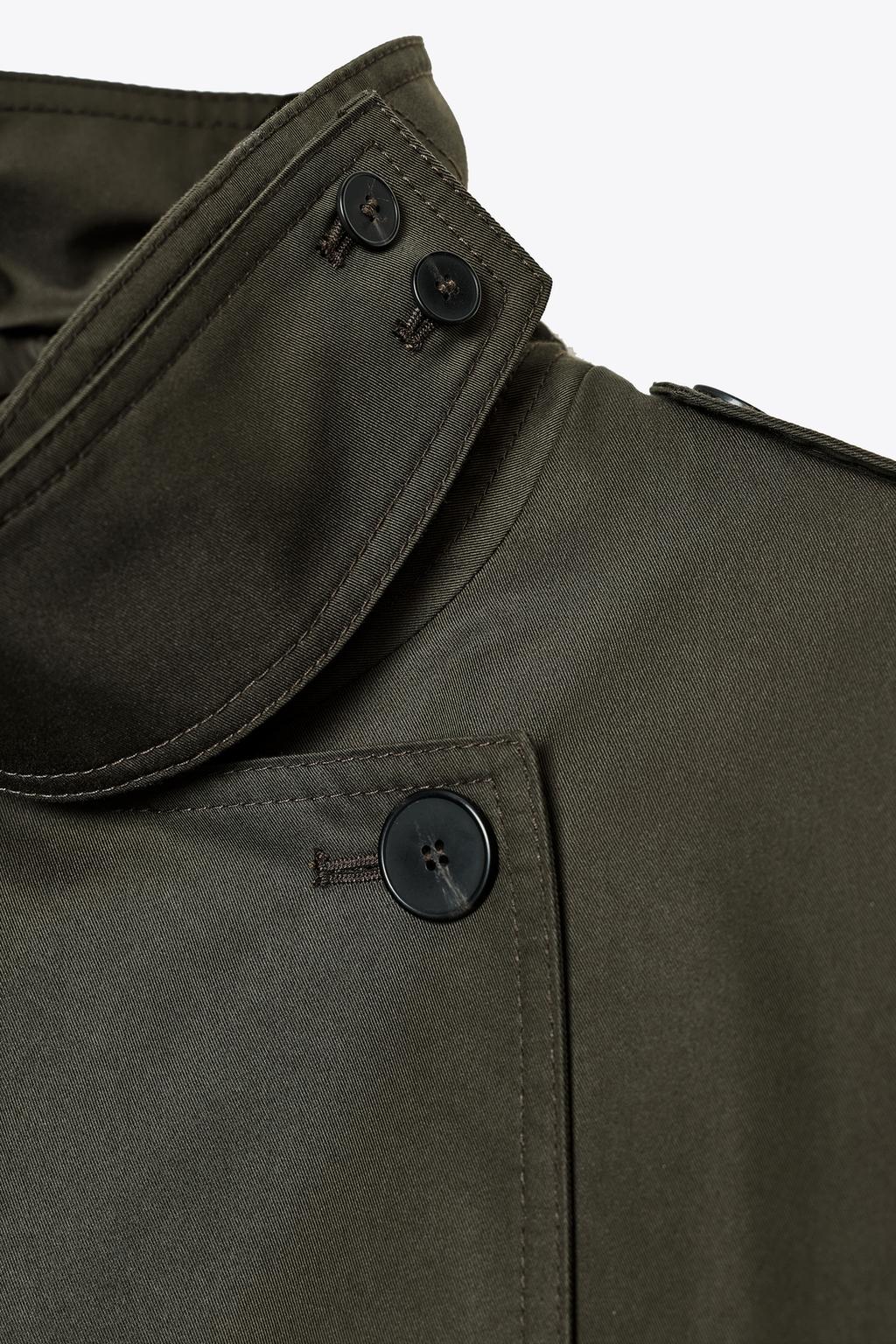 WATER REPELLENT DOUBLE-BREASTED TRENCH COAT ZW COLLECTION