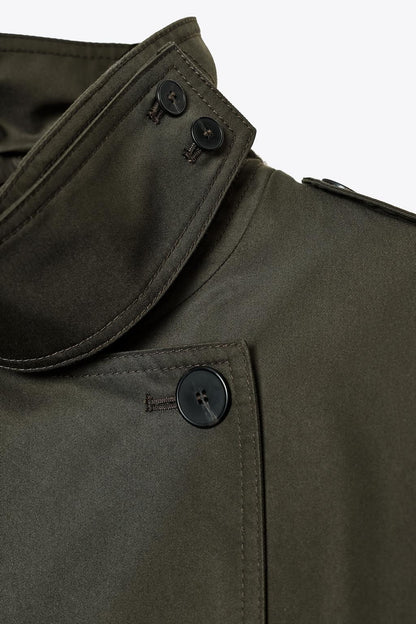 WATER REPELLENT DOUBLE-BREASTED TRENCH COAT ZW COLLECTION