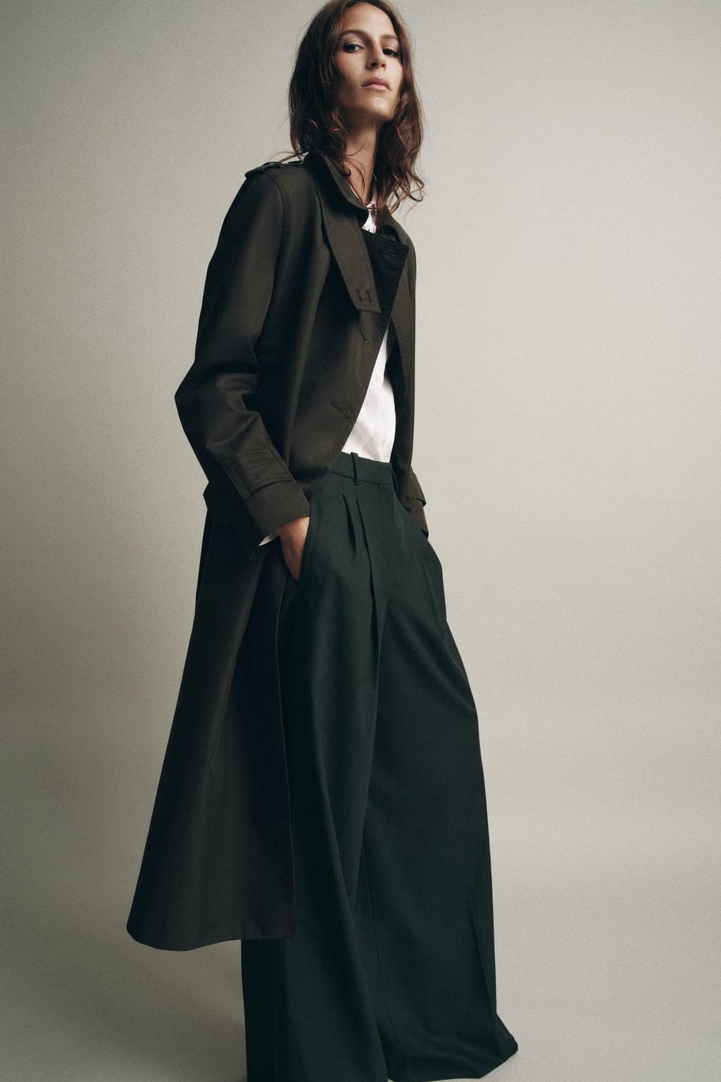 WATER REPELLENT DOUBLE-BREASTED TRENCH COAT ZW COLLECTION