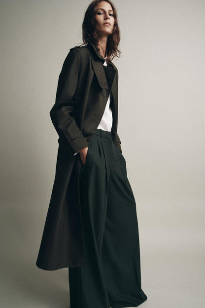 WATER REPELLENT DOUBLE-BREASTED TRENCH COAT ZW COLLECTION