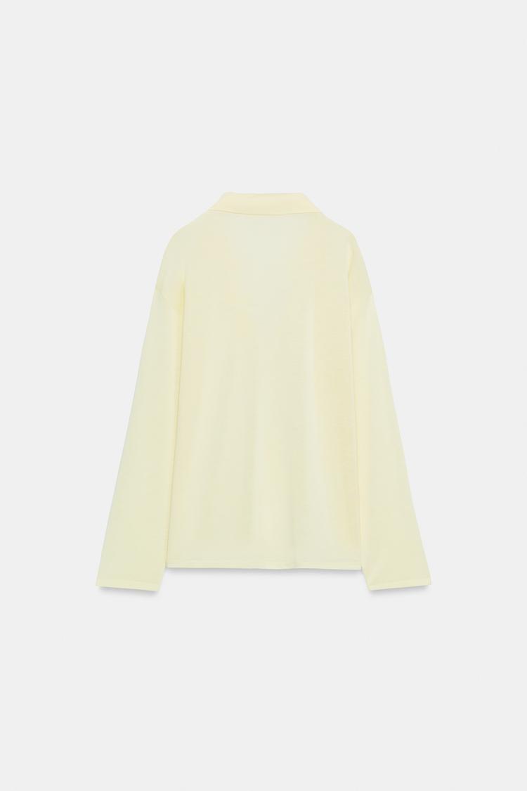 LONG SLEEVE FLUID POLO SHIRT