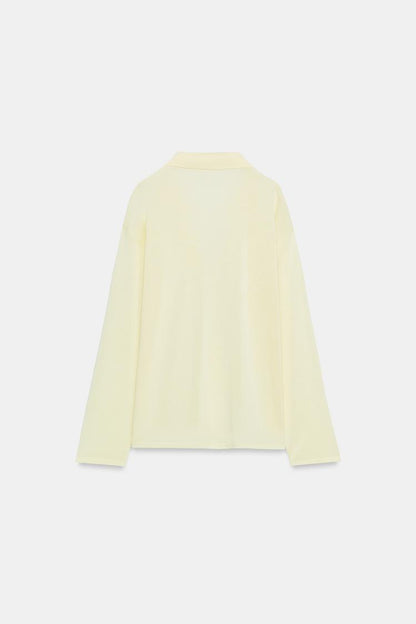 LONG SLEEVE FLUID POLO SHIRT
