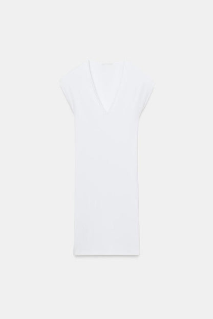 SHORT V-NECK DRESS