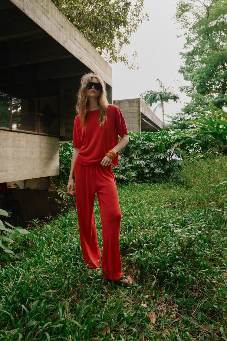 RUSTIC WIDE-LEG TROUSERS