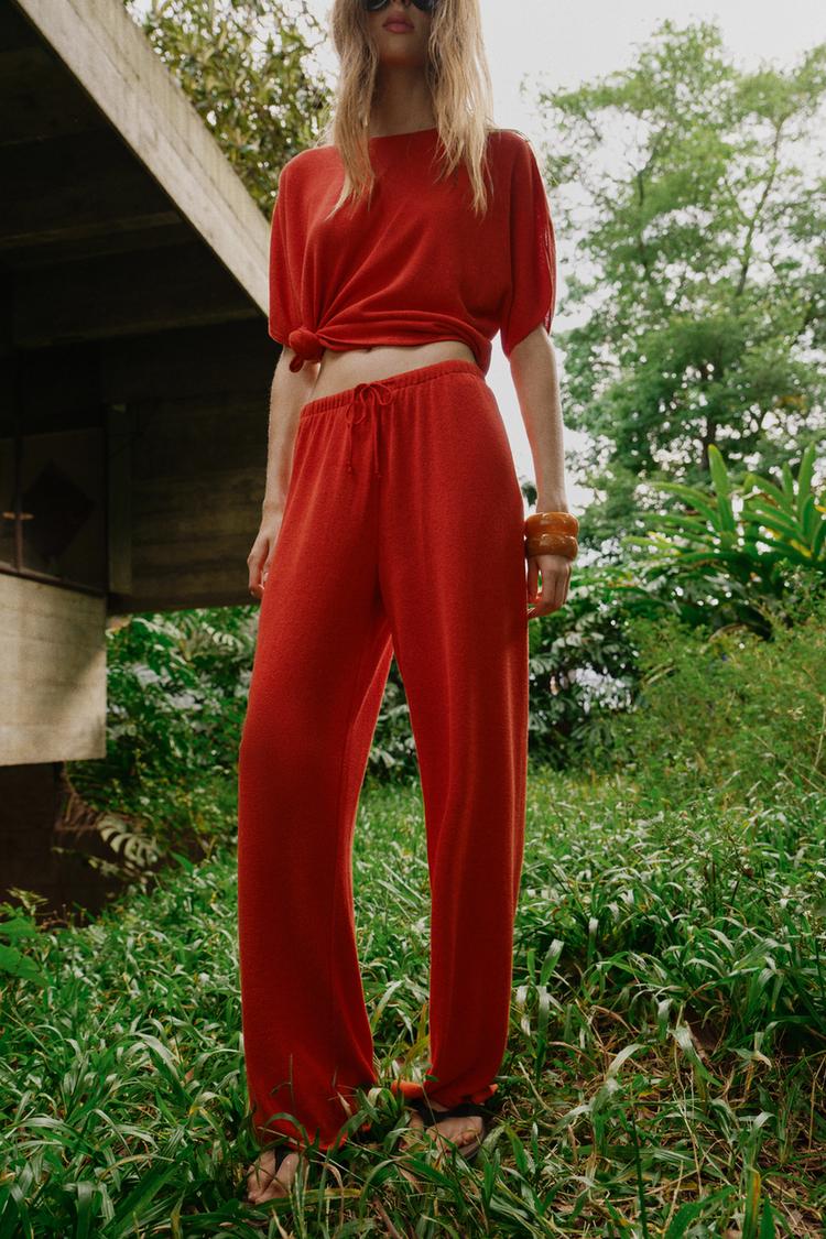 RUSTIC WIDE-LEG TROUSERS