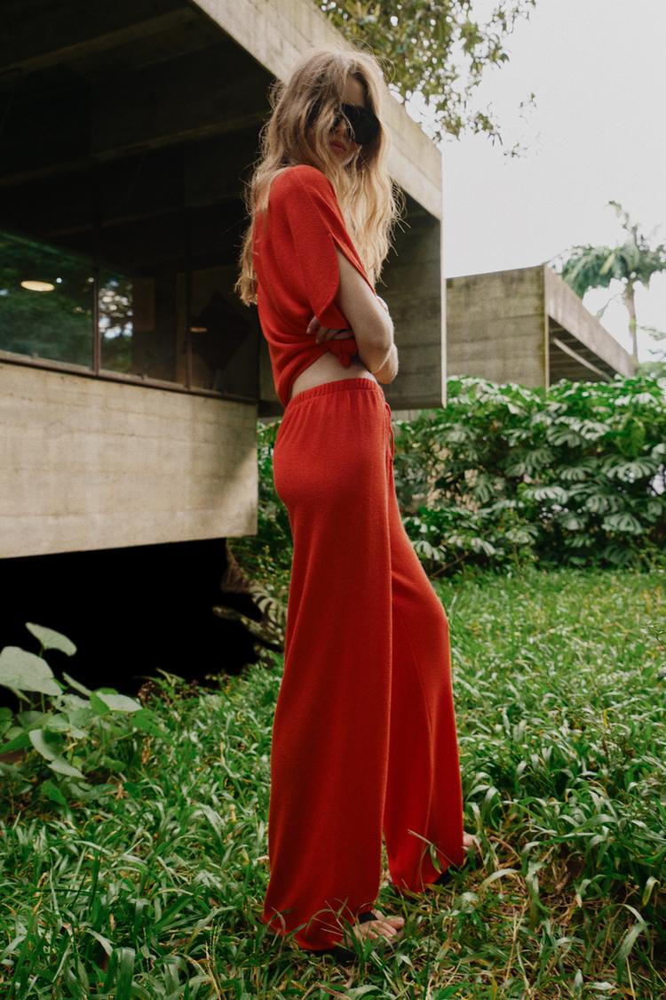 RUSTIC WIDE-LEG TROUSERS