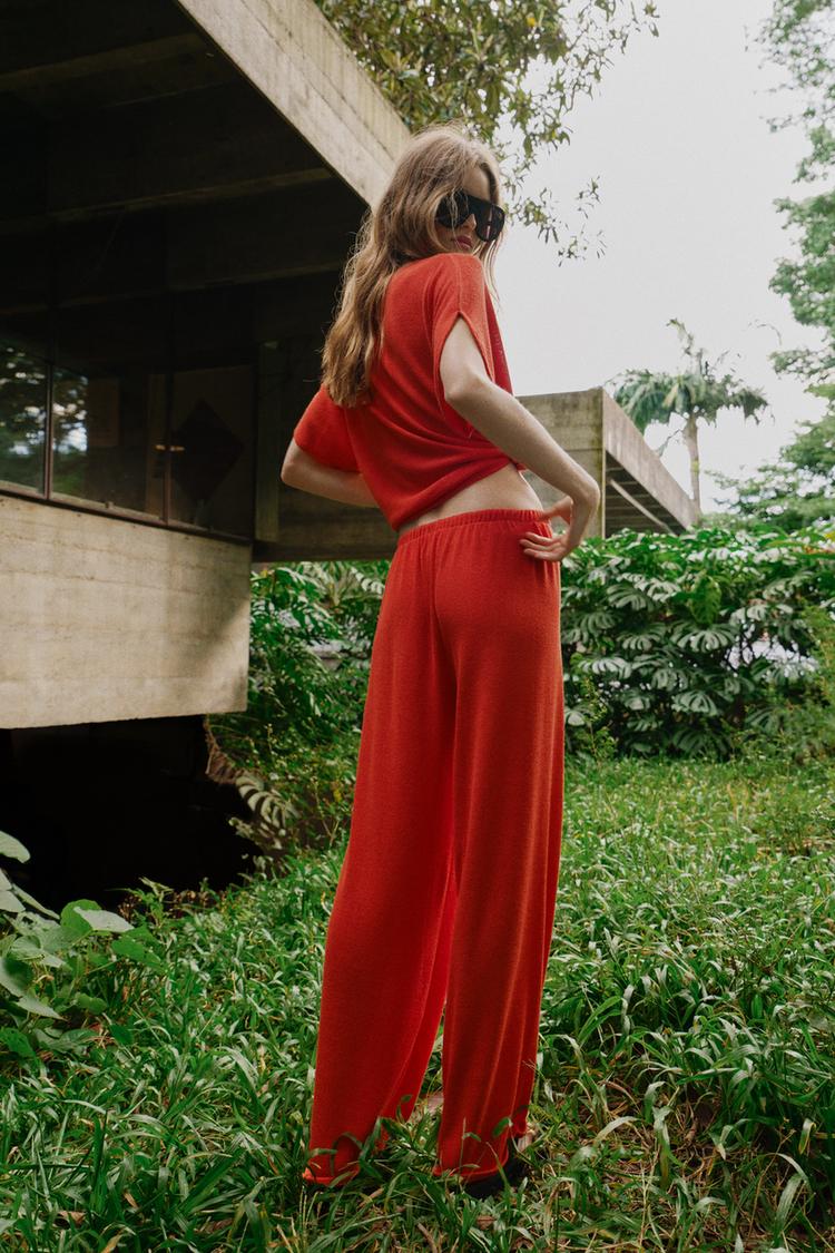 RUSTIC WIDE-LEG TROUSERS