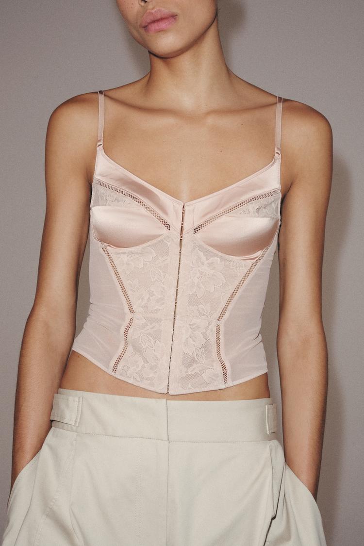CONTRAST CORSET WITH STRAPS