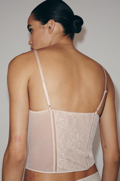 CONTRAST CORSET WITH STRAPS
