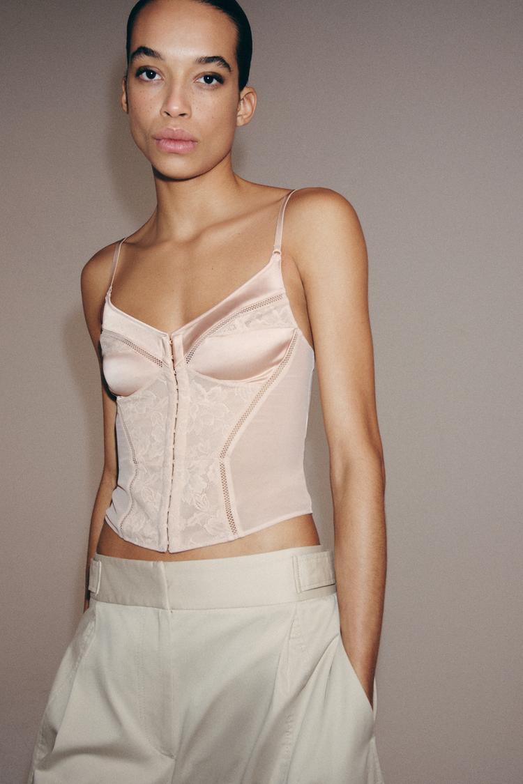 CONTRAST CORSET WITH STRAPS