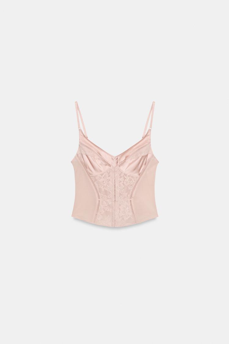 CONTRAST CORSET WITH STRAPS