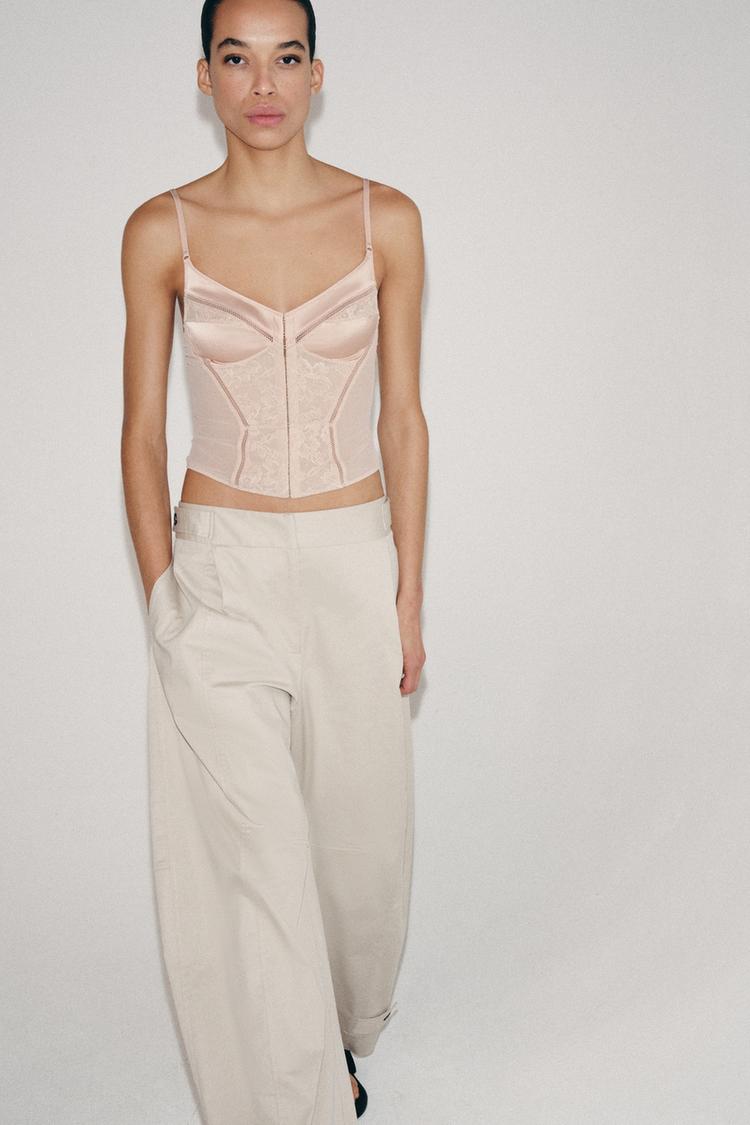 CONTRAST CORSET WITH STRAPS