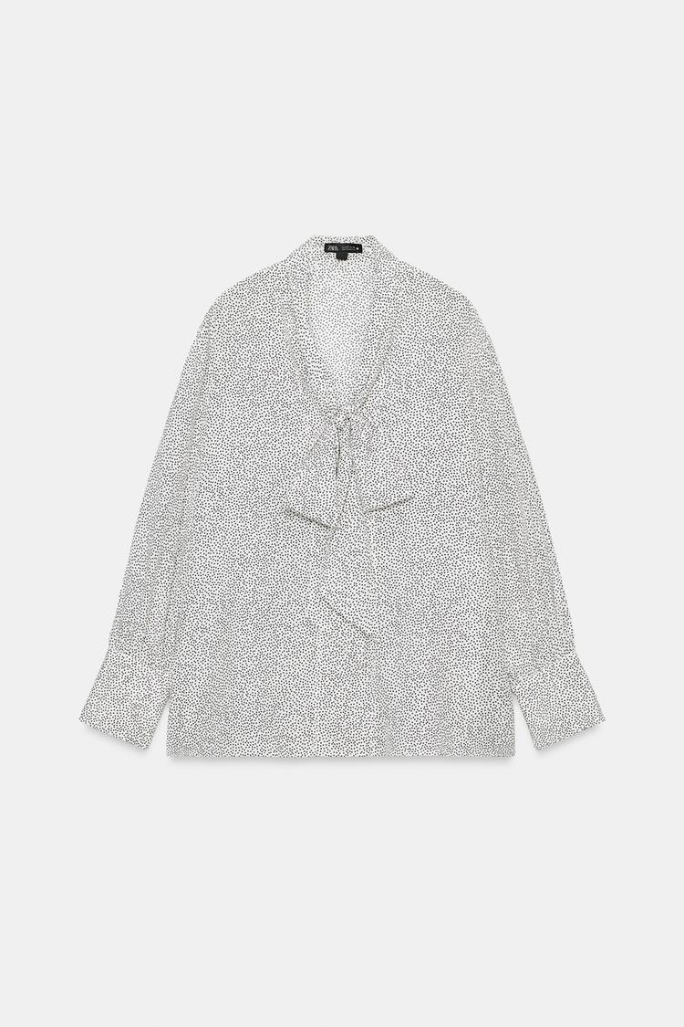 POLKA DOT SHIRT WITH BOW ZW COLLECTION