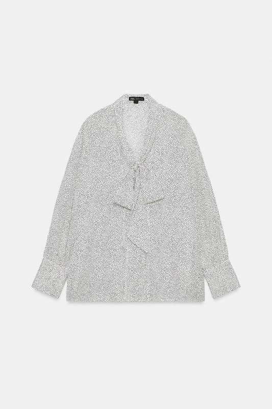 POLKA DOT SHIRT WITH BOW ZW COLLECTION