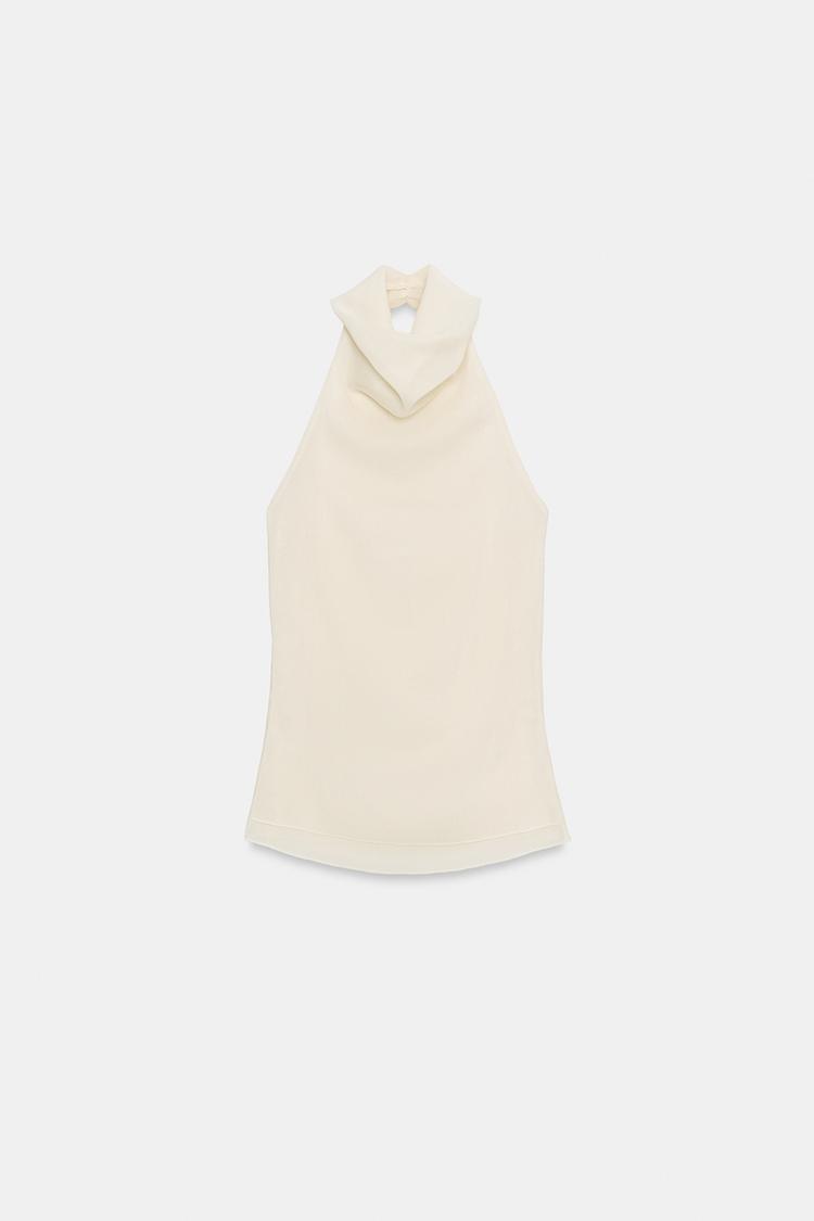 FLOWING HALTER TOP