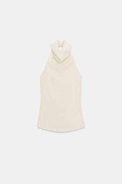 FLOWING HALTER TOP