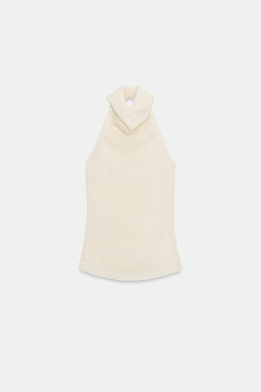 FLOWING HALTER TOP