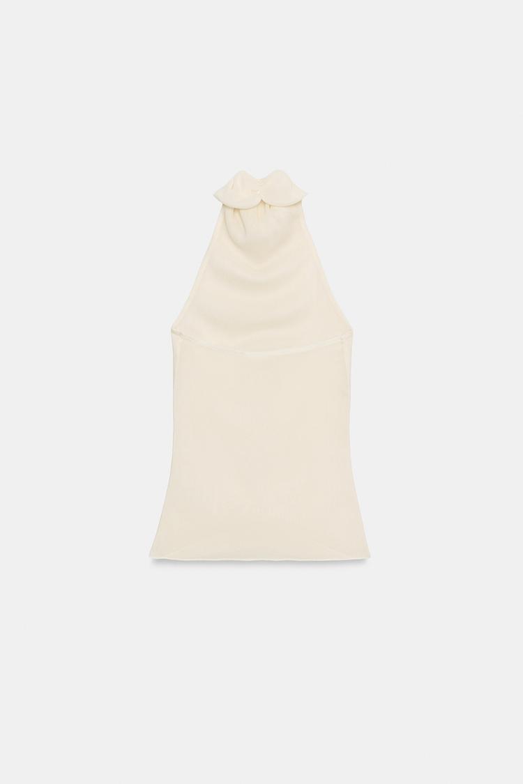 FLOWING HALTER TOP