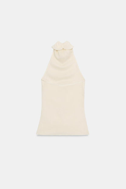 FLOWING HALTER TOP