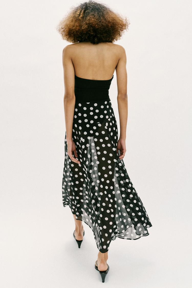HALTER NECK DRESS WITH DOTS