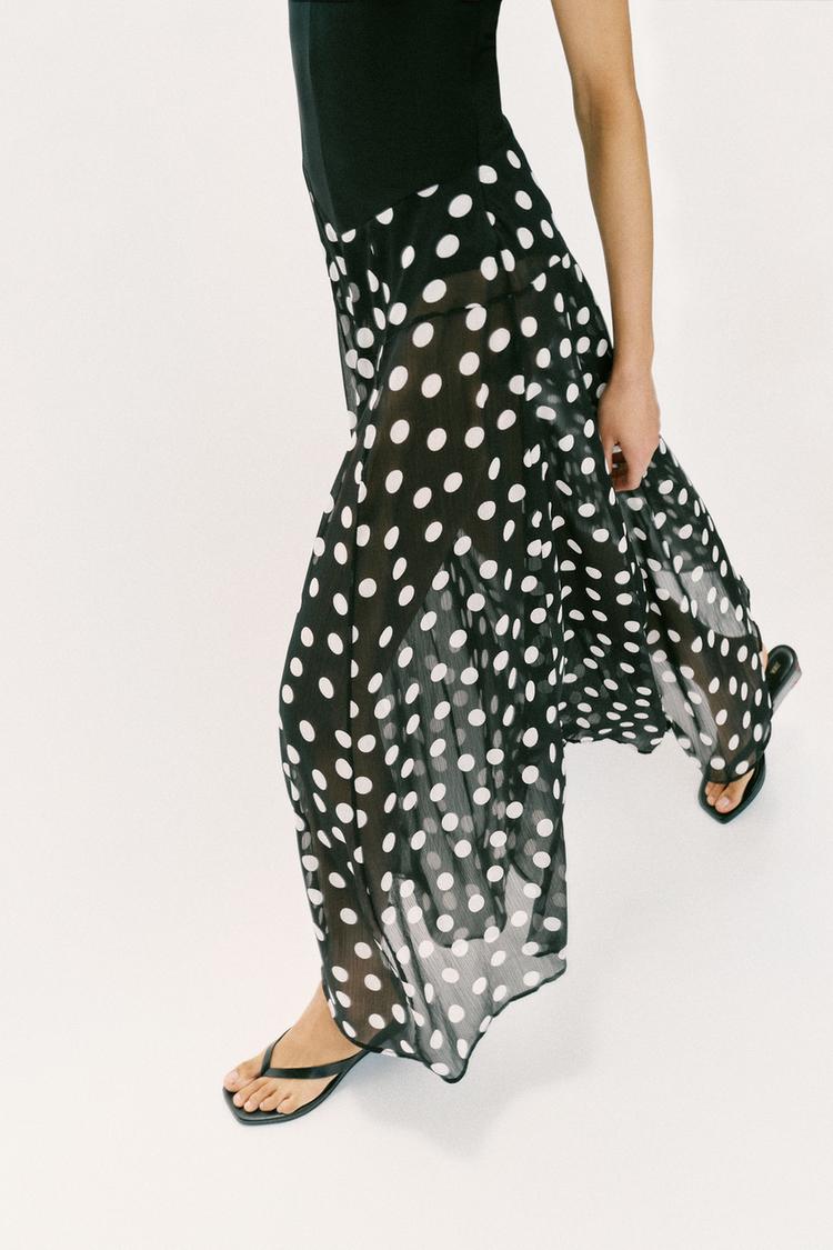 HALTER NECK DRESS WITH DOTS